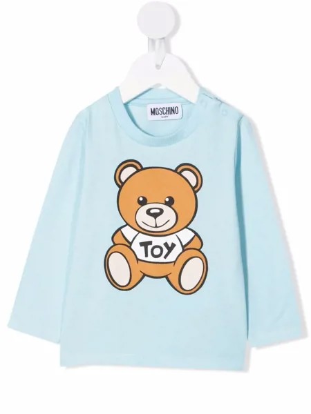 Moschino Kids топ с длинными рукавами и логотипом
