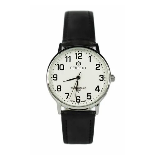Perfect часы наручные, мужские, кварцевые, на батарейке, кожаный ремень, японский механизм GX017-093-2