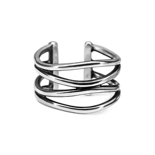 Фаланговое кольцо Паутинка малая, серебро 925 MR0094-Ag925, без размера, 2,16