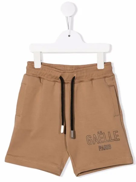 Gaelle Paris Kids спортивные шорты с кулиской и логотипом