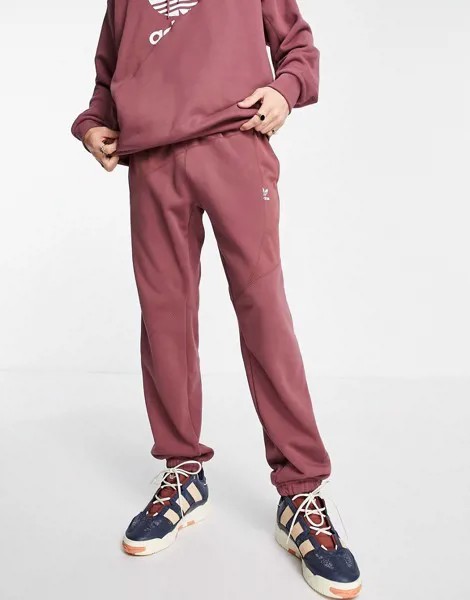 Спортивные штаны приглушенного малинового цвета adidas Originals adicolor-Фиолетовый цвет