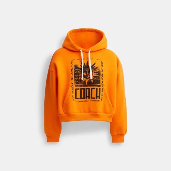 Худи COACH The Lil Nas X Drop Cropped Pullover, оранжевый