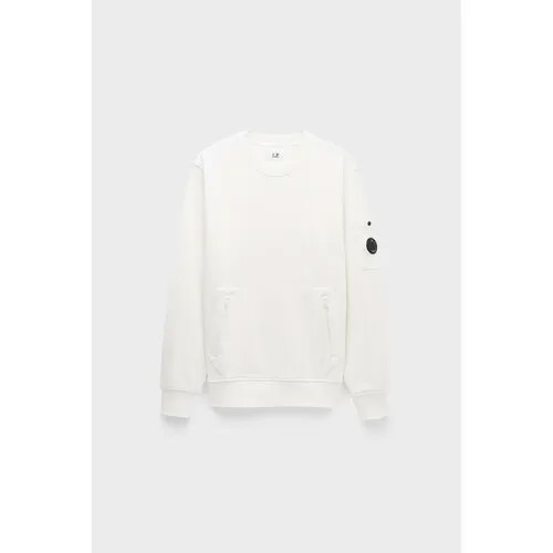 Толстовка C.P. Company diagonal raised fleece kangaroo sweatshirt, размер 54, белый