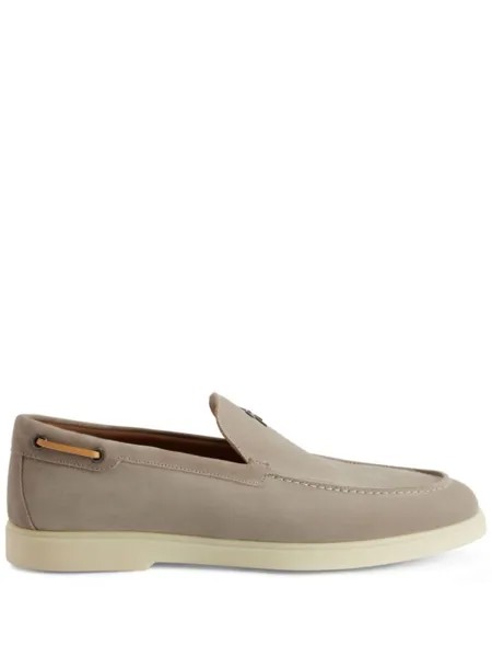 Giuseppe Zanotti лоферы Maui с логотипом, нейтральный цвет