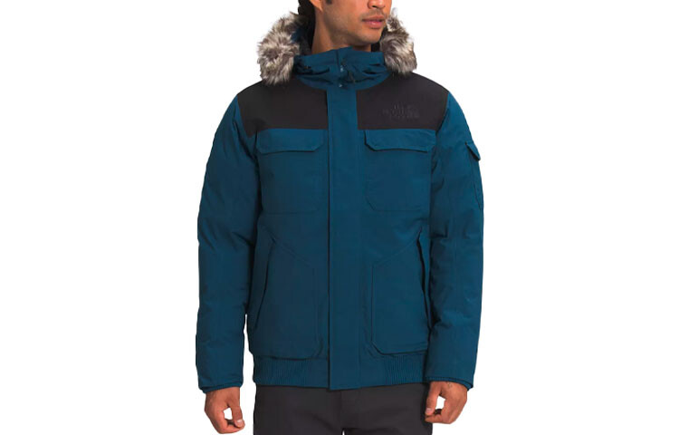 Пуховик мужской темно-синий The North Face, темно-синий