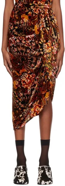 Черная мини-юбка с драпировкой Dries Van Noten