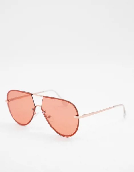 Большие солнцезащитные очки-авиаторы AJ Morgan-Розовый цвет