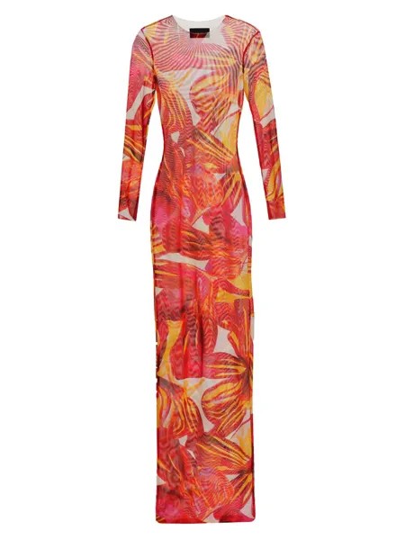 Сетчатое платье макси с цветочным принтом High Tide Louisa Ballou