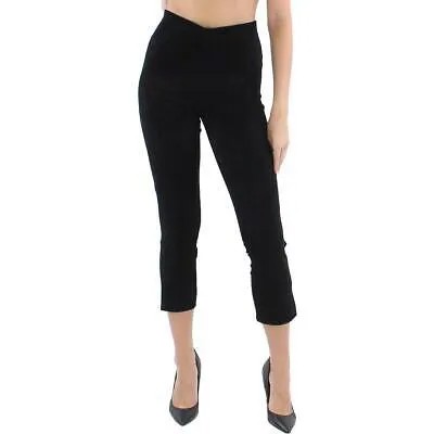 Женские черные замшевые укороченные брюки с разрезом на подоле Vince S BHFO 5178