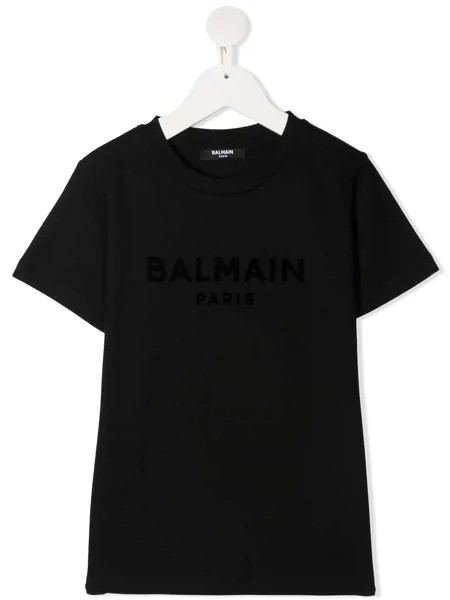 Balmain Kids футболка с логотипом