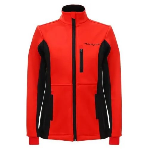 Куртка спортивная ONLYTOP, размер 52, красный/черный
