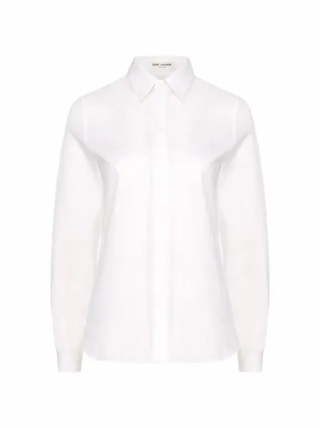 Хлопковая рубашка в полоску Saint Laurent