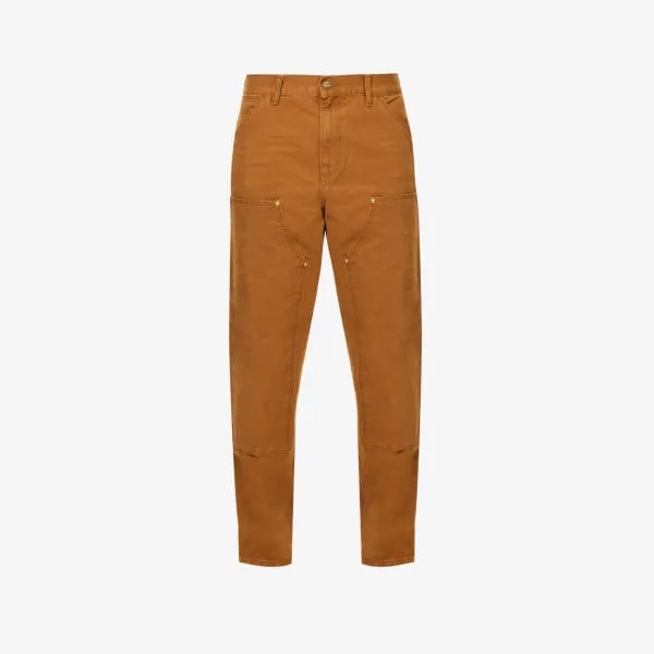 Прямые джинсы Double Knee из органического хлопка Carhartt Wip, цвет hamilton brown