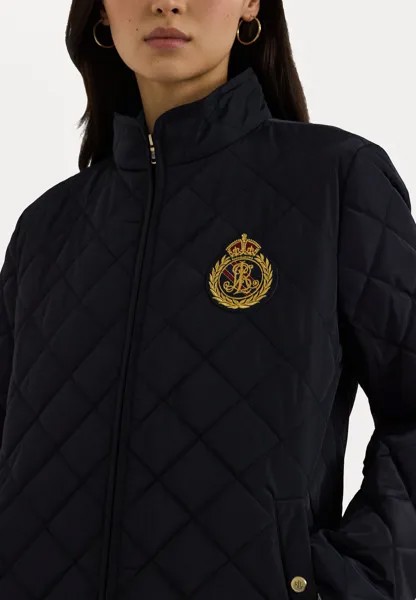 Межсезонная куртка CREST-PATCH QUILTED MOCKNECK JACKET Ralph Lauren, темно-синий