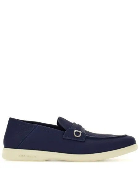 Ferragamo лоферы с пряжкой Gancini, синий