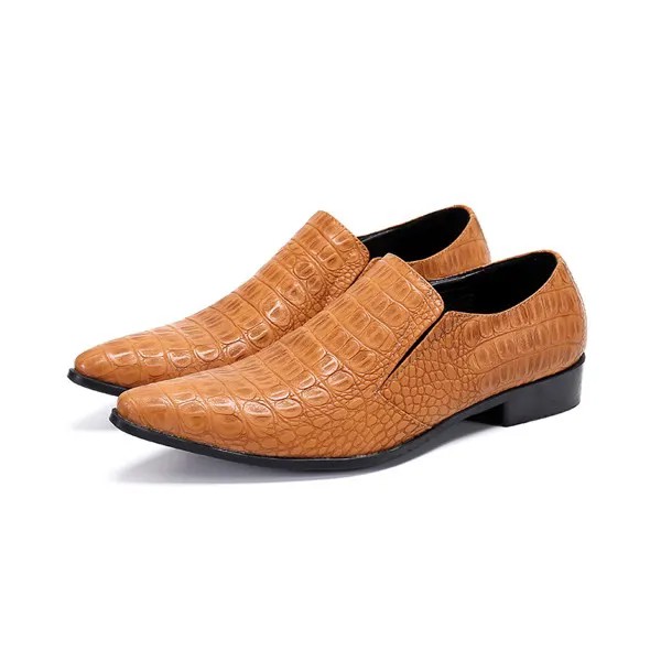 Туфли мужские из натуральной кожи крокодила, желтые, красные модные оксфорды, без застежки, летняя обувь ручной работы в итальянском стиле, большие размеры 46