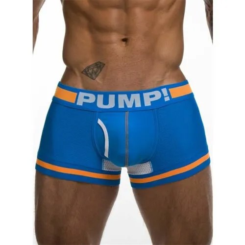 Трусы боксеры PUMP!, средняя посадка, размер M, голубой