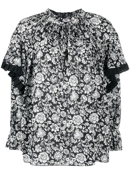 See by Chloé блузка с длинными рукавами и цветочным принтом