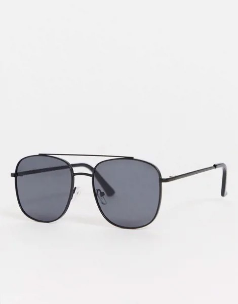 Солнцезащитные очки с планкой в стиле ретро Only & Sons-Черный