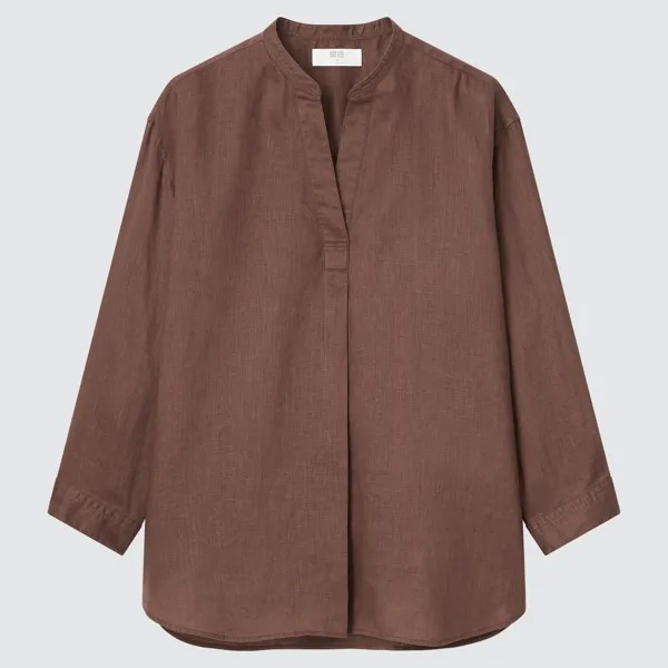 Блуза женская UNIQLO 445453COL35 коричневая XS (доставка из-за рубежа)