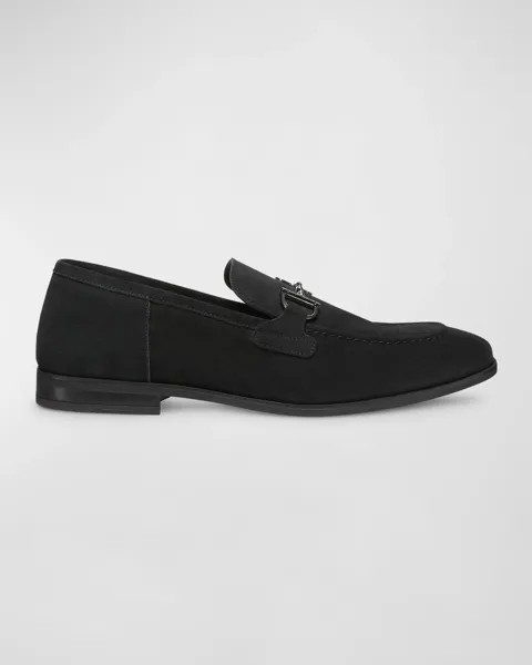 Мужские замшевые лоферы Simon Stuart Weitzman, цвет Black