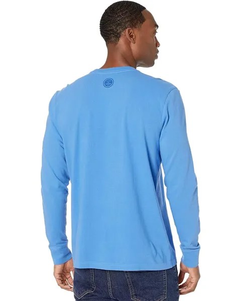 Футболка Life is Good Grab A Cold One Long Sleeve Crusher Tee, цвет Royal Blue