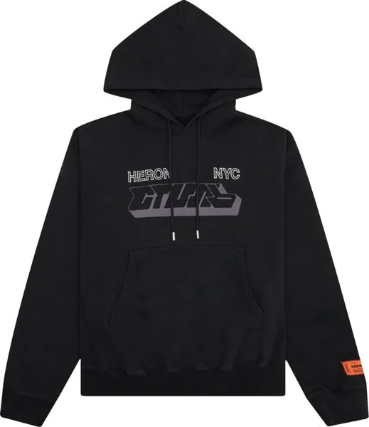 Худи Heron Preston CTNMB Spray Hoodie 'Black/Grey', черный