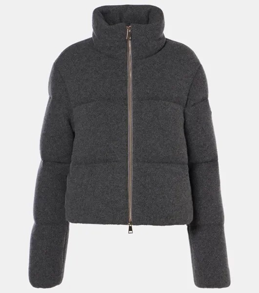 Пуховик Breze из кашемира и шерсти Moncler, серый