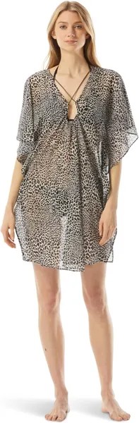 Накидка Abstract Animal Chain Caftan MICHAEL Michael Kors, цвет Bone