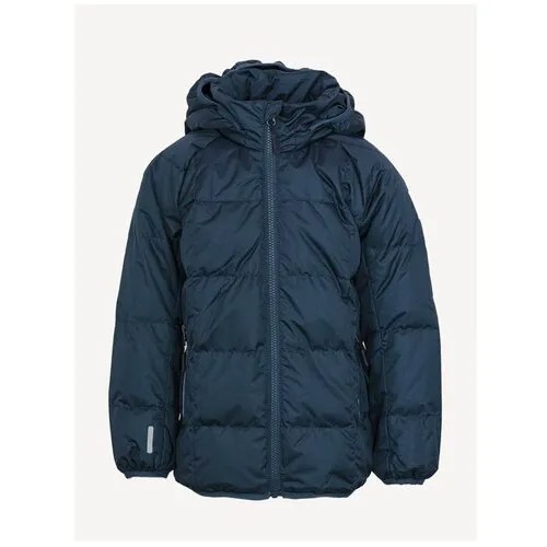 Куртка КОТОФЕЙ демисезонная, светоотражающие элементы, мембрана, капюшон, карманы, подкладка, съемный капюшон, размер 134, синий