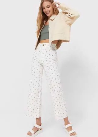 Stradivarius Укороченная Куртка-Рубашка Из Твила Цвет Камня Xs