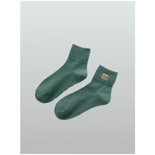Женские носки  высокие, износостойкие, нескользящие, быстросохнущие, 5 пар, размер 36-41, зеленый