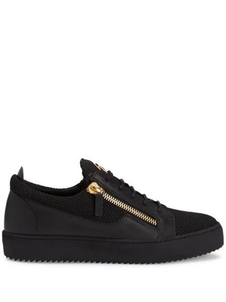 Giuseppe Zanotti Frankie logo-lettering sneakers, черный