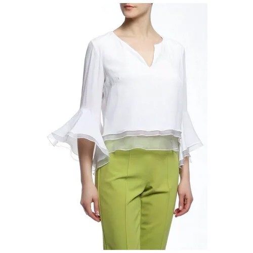 Блуза  MARIA GRAZIA SEVERI, размер 42, белый