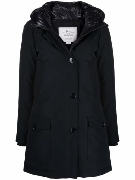Woolrich пальто с капюшоном, синий