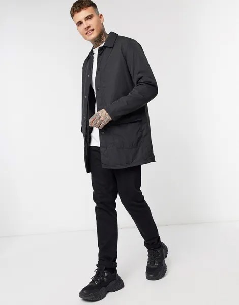 Черный тренч ASOS DESIGN
