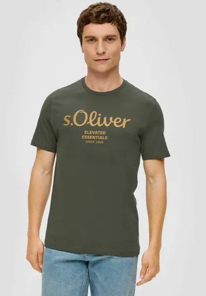 Принт футболки 2 Pack s.Oliver, оливковый