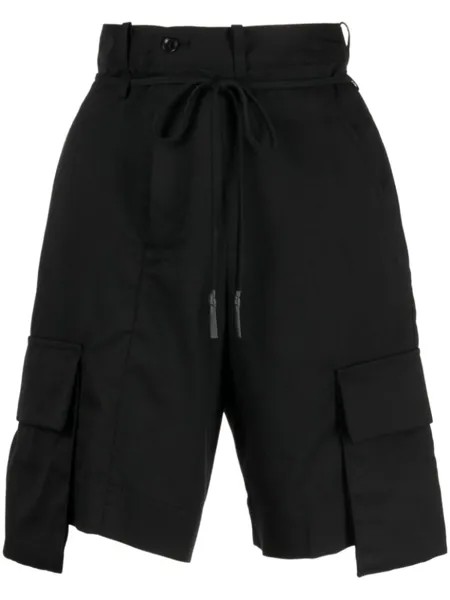 Yohji Yamamoto шорты с кулиской, черный