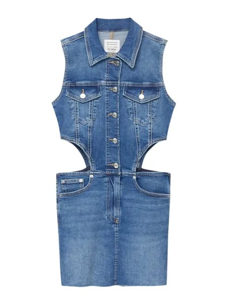 Платье Pull&Bear, синий джинсовый