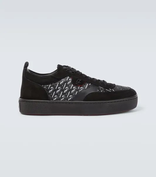 Кроссовки Happyrui с замшевой отделкой Christian Louboutin, черный