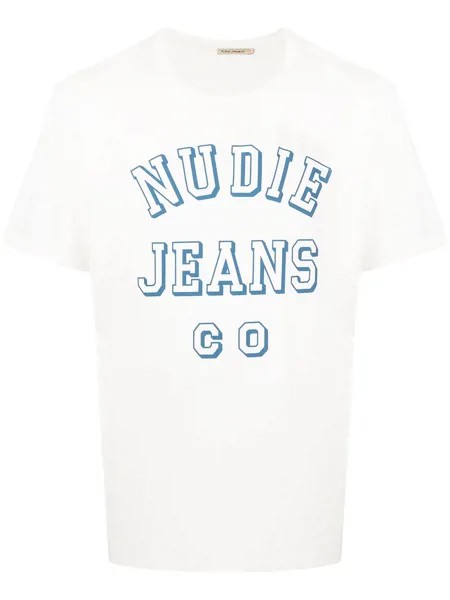 Nudie Jeans футболка с логотипом