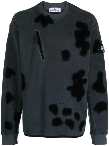 Stone Island свитер с абстрактным узором, серый