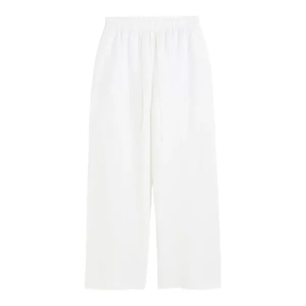 Брюки H&M Linen-blend Pull-on, белый