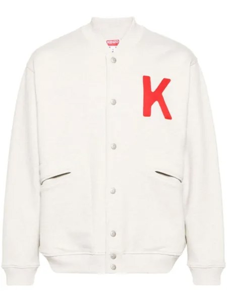 Kenzo бомбер Lucky Tiger из джерси, серый