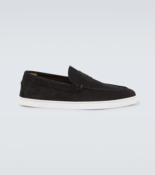 Замшевые лоферы Varsiboat Christian Louboutin, черный