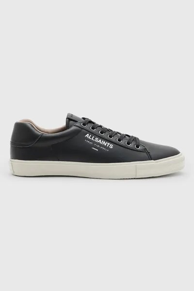 Кожаные спортивные туфли с логотипом Allsaints, черный