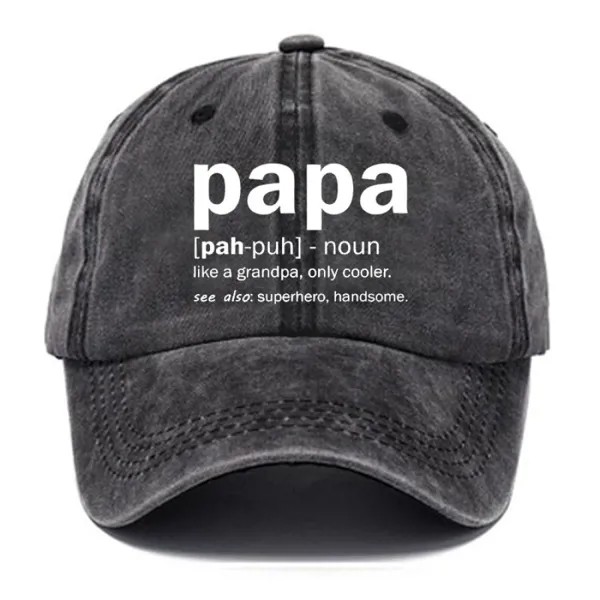 Мужская бейсболка Papa Like A Grandpa Only Cooler См. также Супергерой Красивый Графический Бейсболка