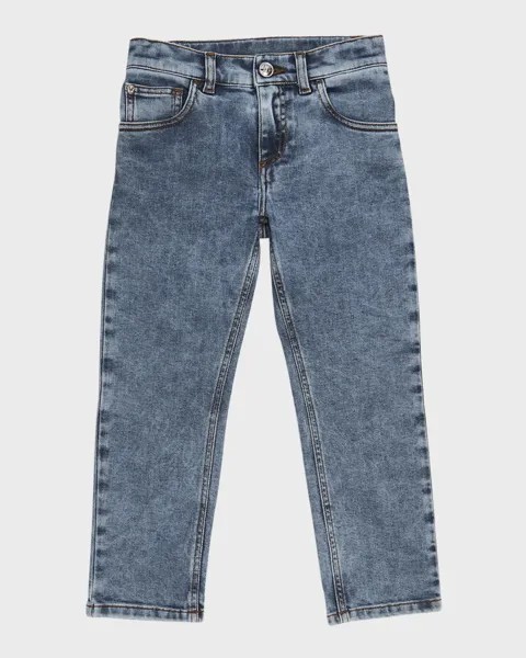 Джинсы для мальчиков в винтажном стиле Versace, цвет Medium Blue