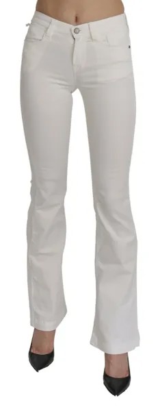 Брюки JECKERSON Хлопковые эластичные белые расклешенные брюки со средней талией s. W27 Рекомендуемая розничная цена 250 долларов США.
