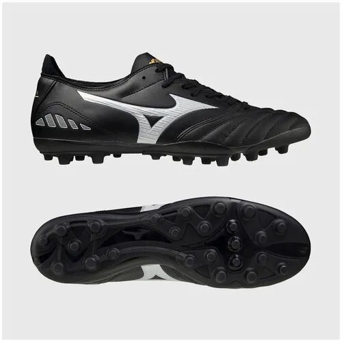 Бутсы Mizuno, футбольные, натуральная кожа, размер 9.5UK, черный
